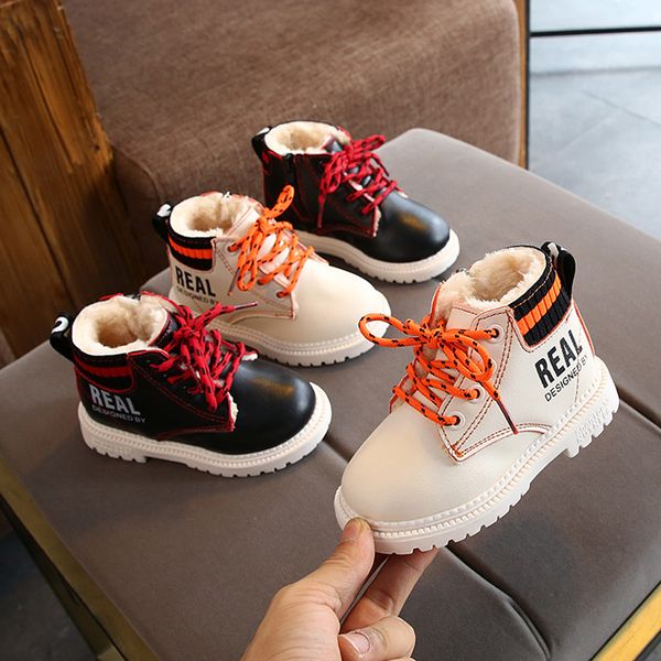 

toddler froze boots infant kids baby girls shoes boys winter boots girls warm ankle short kids lace up shoes botas nina, Black;grey