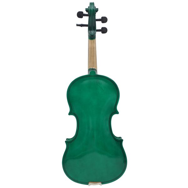 

4/4 full size acoustic violin fiddle green with case bow rosin violin