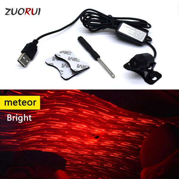 

zuorui usb led car decorative lamp auto light meteor star starry sky atmosphere car lights christmas lamp interior ambient light