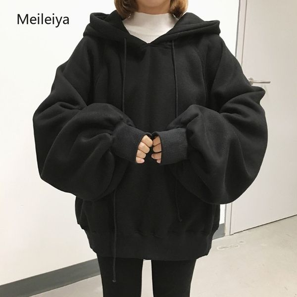 

casual hoodies women brand long sleeve thick warm hooded black sweatshirt hoodie coat casual sportswear pullovers oversize