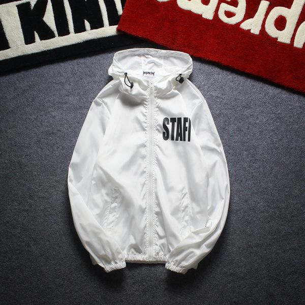 

new men coat slim hoodie fashion jacket women mens windbreaker casual hip hop outwear bieber jacket stand collar slim summer letter s-2xl, Black;brown