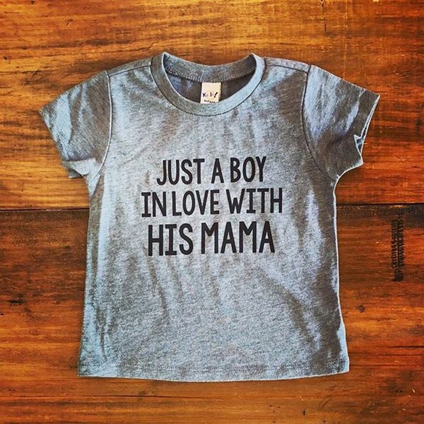 

2019 kids baby girl boy love daddy mama t-shirts graphic tee clothes summer, Blue