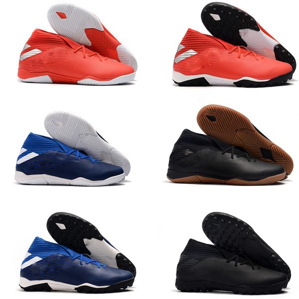 

2019 новейшее поступление мужчины немезиз 19.3 нет шнурки fg tf футбольные бутсы месси chaussures крытый футбольные бутсы обувь быстрая дост