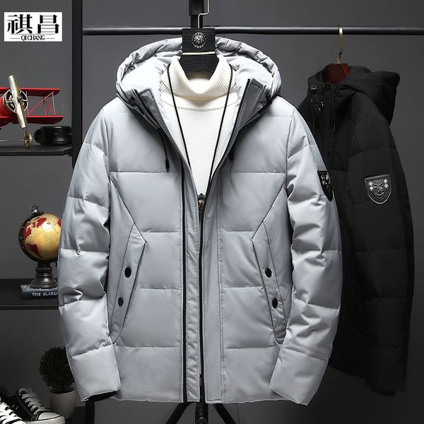 

down jackets male short fund trend 2019 season bai yarong loose student movement leisure time men's loose coat, Black
