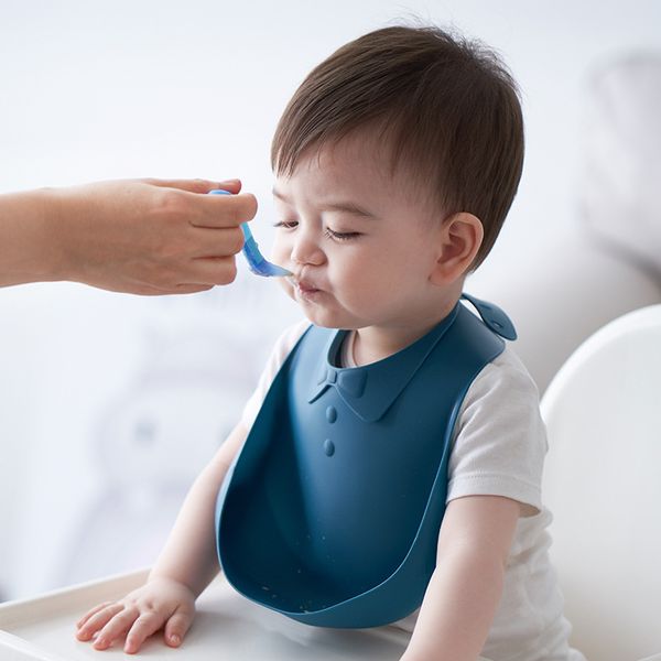 

newstyle silicon breastplate baby bib waterproof solid infant bandana bibs newborn feeding burp cloth drooling scarf dropship