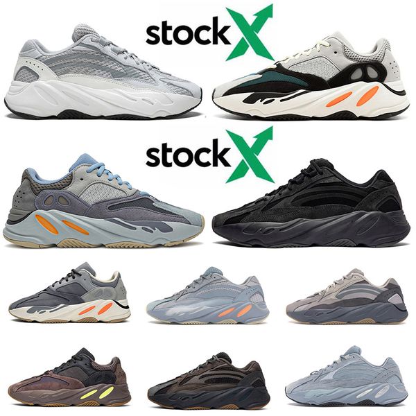 

2020 wave runner 700 v2 2020 kanye west static 3m mens womens running shoes carbon blue vanta tephra inertia sneakers trainers size 46, White;red