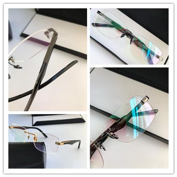 

новый досуг дизайнер рамка очки старинные известный бренд очки модные бескаркасные анти refelction квадратные очки рамка uv400 artis, White;black