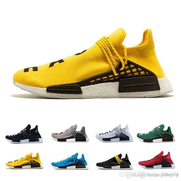 

2019 nmd human race men running hoe pharrell william ample yellow core black port de igner hoe women neaker 5 11