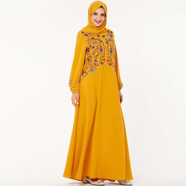 

abaya kaftan dubai hijab muslim dress islamic clothing for women turkish dresses caftan robe musulman grote maten dames kleding, Red