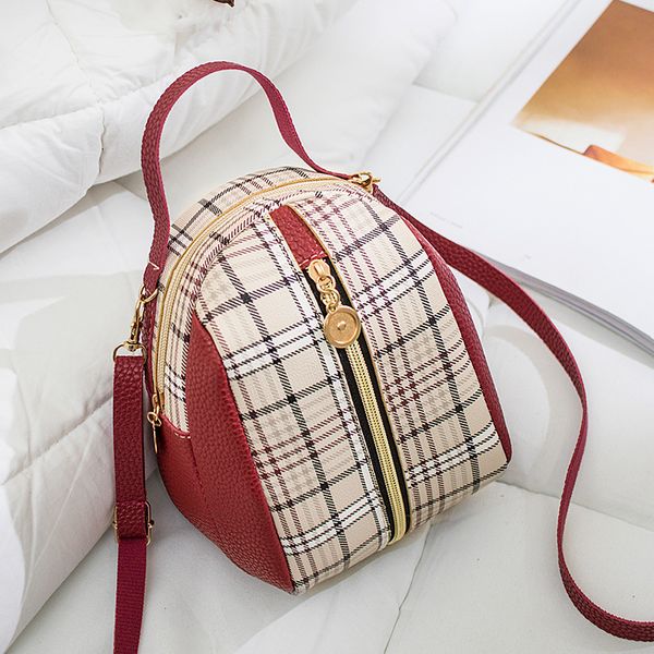 

double shoulder bag for women, japan and south korea new japanese chic soft girl messenger bag for checked female students