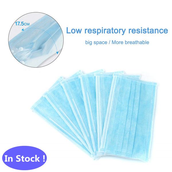 

в наличии!! ce защита 3-слойные нетканые маски пыль маска для лица одноразовые ежедневное использование анти-слюна изоляция блок пыли лицево