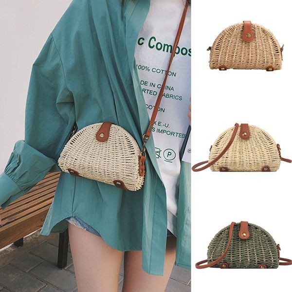 

torebka crossbody bags for women torebki damskie woman mini weave beach shoulder bags ladies bohemian style leisure hand