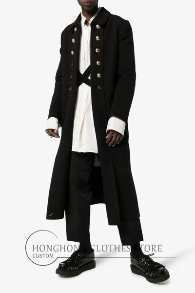 

custom size] new qiu dong adds thick and long style coat trench coat european and american youth loose lapel wool -6xl, Tan;black