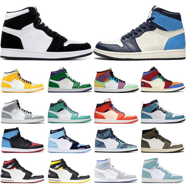 

2020 og 1 1s high low men women basketball shoes twist obsidian unc to chicago fearless court purple mens trainers sports sneakers