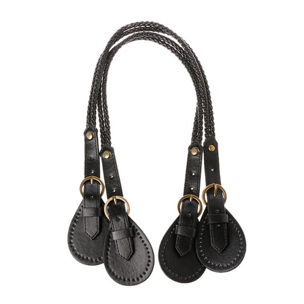 

мода плетеный кошелек ручка наплечные сумки ремень замена сумочка ремень diy, Black