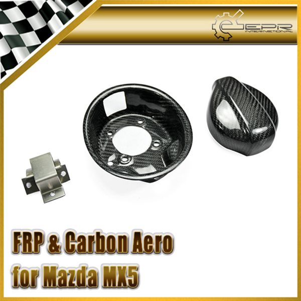 

car-styling for mazda mx5 na 1989-1997 carbon fiber fuel cap cover lid set glossy fibre finish body kit accessories