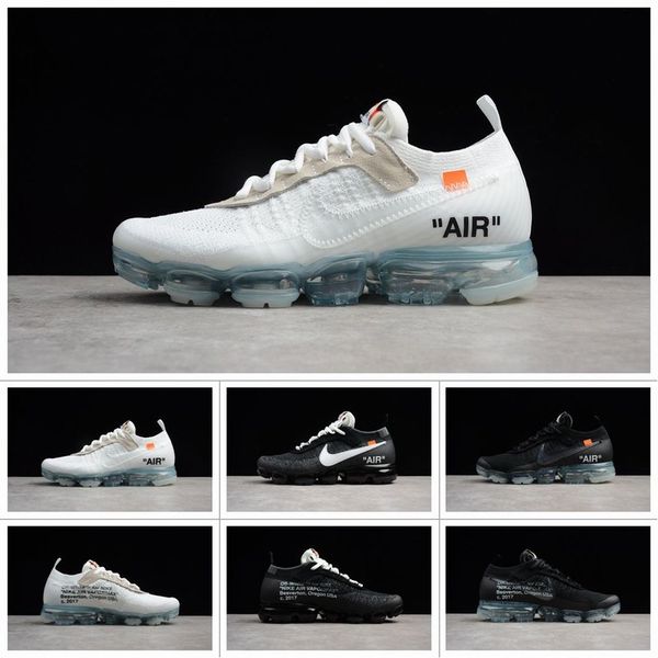 

air vapormax flyknit off-white men women running shoes fly knite cny triple black white off white designer men outdoor athletic sneakers