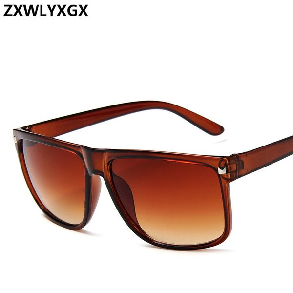 

oversized square sunglasses men/women fashion flat black clear lens men gafas shade mirror uv400 oculos, White;black