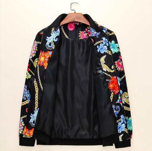 

winter luxury mens designer jackets italy brand jacket coats for mens streetwear with floral patterns thick men outdoorwear clothes m-3xl, Black;brown