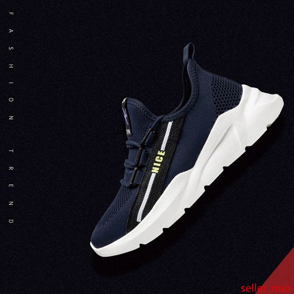 

non-brand black blue grey low cut brown men casual shoes comfortable breathable women men shoe sports sneakers 38-45