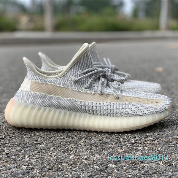 

men women running shoes kanye west luxury shoes a3 men women designers casual shoes cloud white black static full reflective sneaker c13