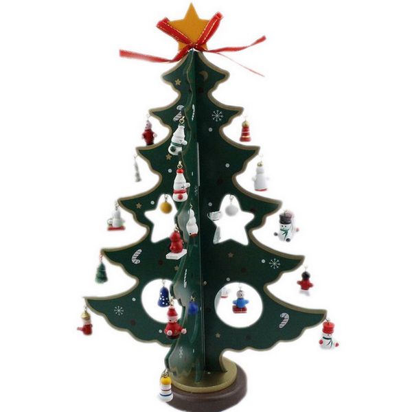 

christmas tree diy wooden table decoration home ornament 21cm