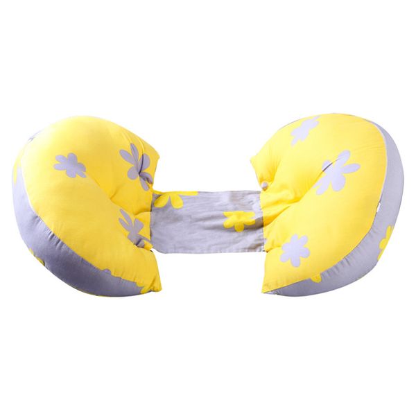 

women soft cushion side sleeper pregnant pillow waist protection u shape washable cotton blend tummy support comfortable bedding, White