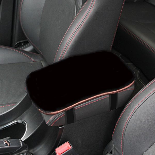 

auto interior soft plush console anti scratch dustproof styling universal mat car armrest pad cushion center box seat cover