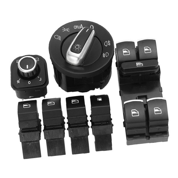 

7pcs headlamp window mirror switch for vw passat b6 b7