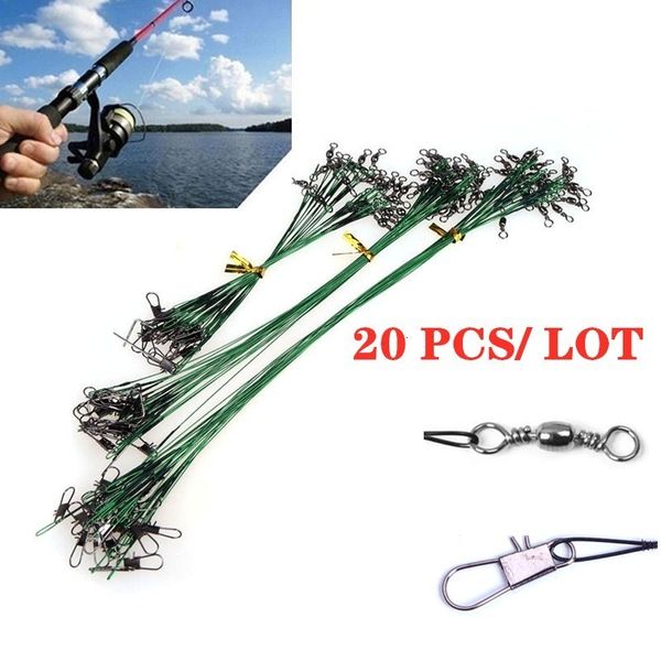 2019 20 Root Batch Anti Bite Steel Fishing Line Wire Rope Head Rotary Bolt And Rolling Rotary Joint Fishing Accessories From Mart03 156