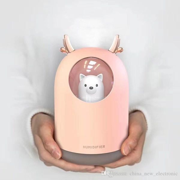 

прохладный туман увлажнитель для спальни детская комната 7 цветов светодиодный свет 300 мл премиум главная увлажнитель с рисунком крышки