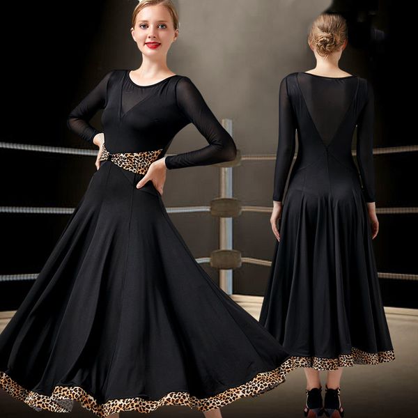 

ballroom dance dresses women fashion standard dance waltz tango foxtrot performance practice dress clothing customized dc3573, Black;red