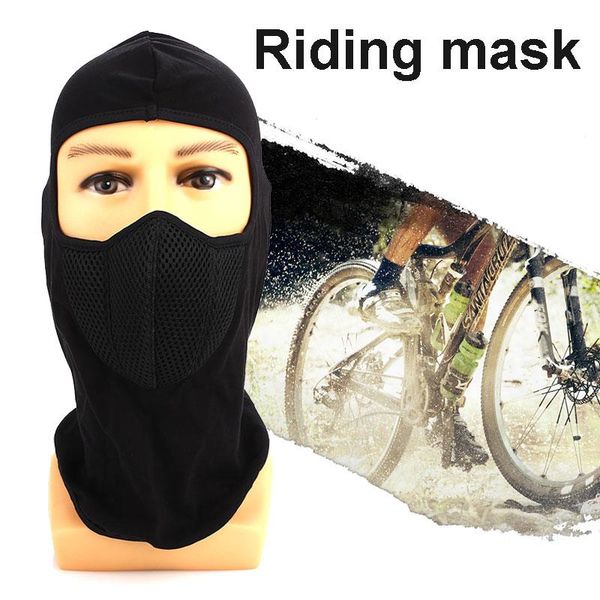 

face mask practical durable polyester fiber 4 colors warmth bicycle climbing ski mask windbreak scarf riding, Black