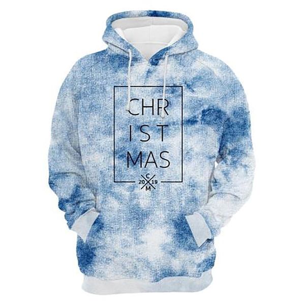 

drop shipping 2019 new fashion cool christmas hoodies men women 3d comfortable streetwear, Black