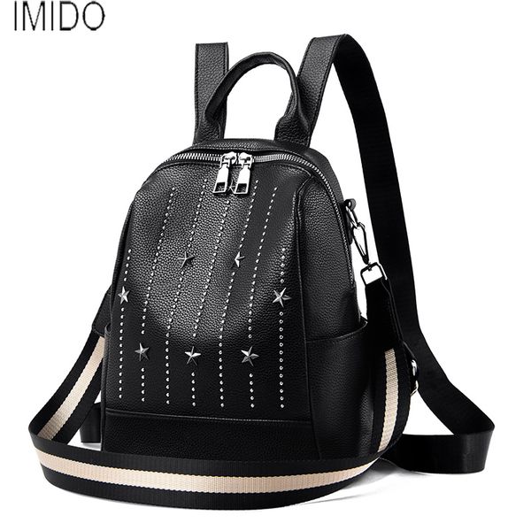 

fashion backpacks women pu leather rivet small backpack female 2020 new back pack black backpacks for teen girls bagpack woman
