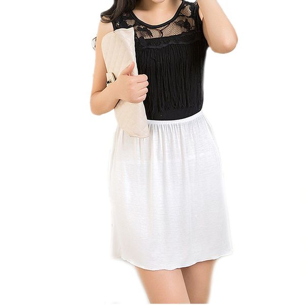 

женщины petticoat underskirt pure new solid юбка модальной мини юбка sexy lady slips юбка vestidos summer casual чехол под платье, Black;red