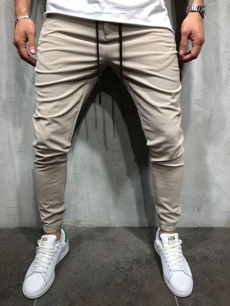 

capris track pants for male casual loose pants spring autumn fashion trousers elastic waist pencil pants, Black