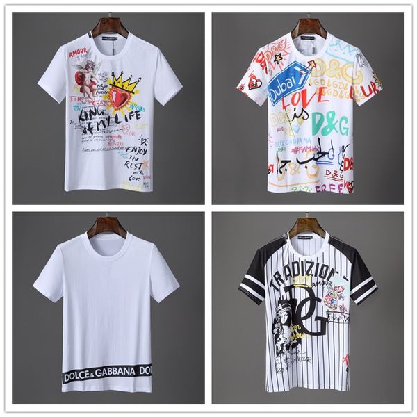 

2019 men 039 round neck hort leeve triped luxury t hirt men 039 new fa hion ca ual de igner brand animal 3d printing cotton jacket