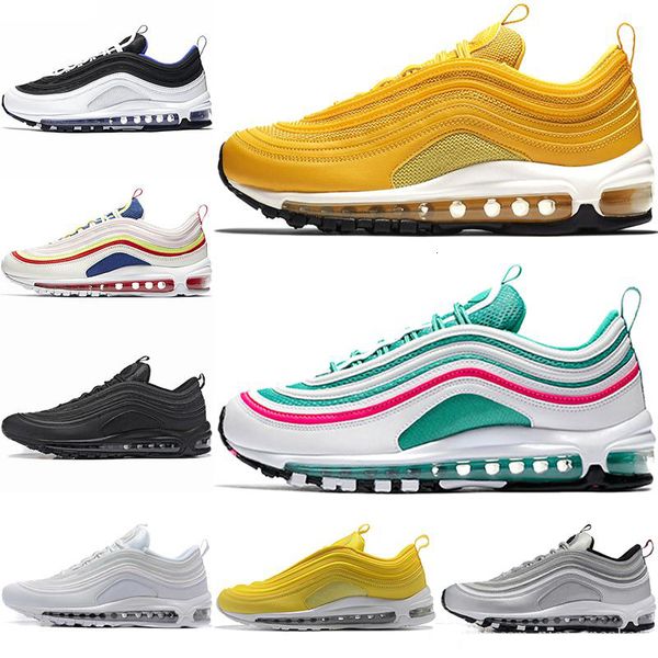 

designer running shoes mustard yellow south beach se og gold silver bullet triple white black men women trainer sport sneaker size 36-46