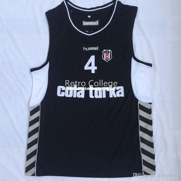 

#4 allen iverson besita colas turka basketball jerseys mens 100% double stitched xs-6xl vest jerseys ncaa, Black;blue