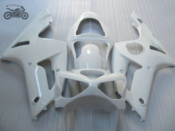 Livre Personalizado kit carenagens de injeção para a Kawasaki Ninja 2003 2004 ZX6R ZX636 03 04 ZX6R 636 branco reparo do corpo motocicleta conjunto carenagem