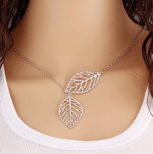 

explosion pendant pendant korean leaf leaf necklace wy415, Silver