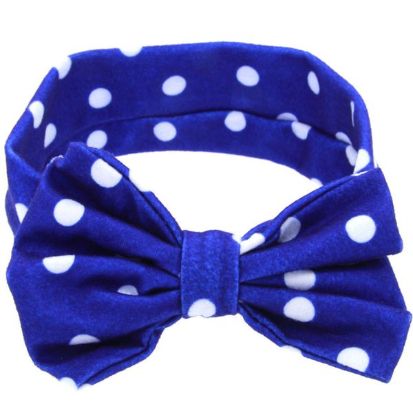 

fashion baby bunny ear dot print knot pattern infant headbands kids elastic headwear children hair accessories, Slivery;white