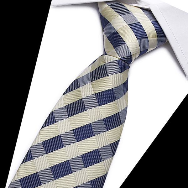 

100% silk plaid ties for men shirt wedding cravate jacquard woven necktie party gravata business tie formal lot wholesale, Blue;purple