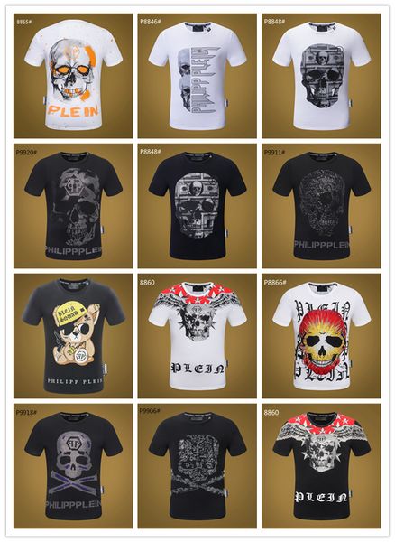 

2019 новый роскошный бренд череп дизайнер летние мужские футболки P007 Германия мода