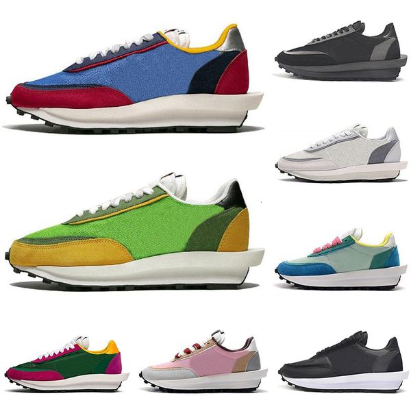 

fashion designer sacai ldv waffle running men women ldwaffle black white pine green gusto varsity blue casual trainers sneakers outdoor