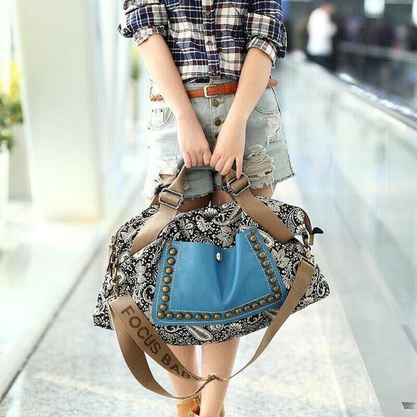 

Women Vintage Handbag Shoulder Bags Tote Bohemia Boho Crossbody Purse Satchel Fashion Casual High Capacity Travel Lady Handbags