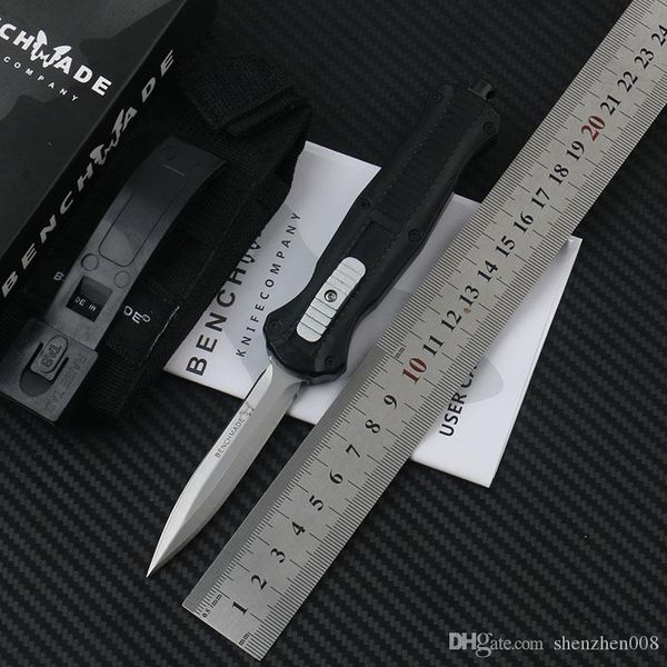 

Benchmade Mini Infidel двойного действия Автоматические ножи 3350 D2 сталь Копье Точка EDC Карманный Тактическое снаряжение выживания нож с нейлоновой оболочкой