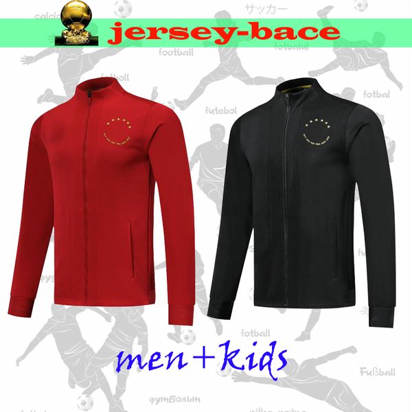 

new 19 20 m.salah jacket virgil tracksuit hoodie robertson firmino alexander-arnold football jacket kids kit training suit sweatshirt, Black