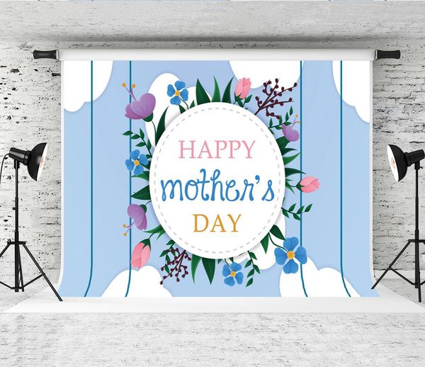 Dream 7x5ft Happy Mother S Day Photography Backdrop Blue Wood